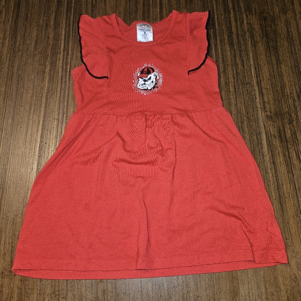 Rivalry Threads 91 Little Girls Red Bulldogs Dress Size 3T